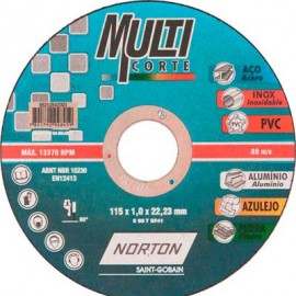 DISCO CORTE MULTI-CORTE 41/2x3/36x7/8 pulgadas 66252842093 NORTON. - Envío Gratuito